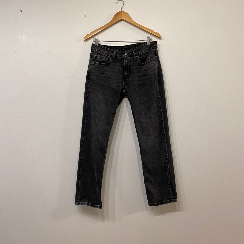 Levis 514 Straight Fit Jeans Mens 30x30 Faded Black Denim Pants